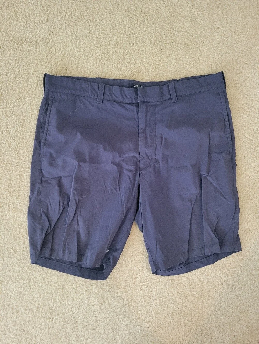 J Crew Flex Gramercy Mens Shorts Size 35 Blue Flat Front Stretch Chino Golf
